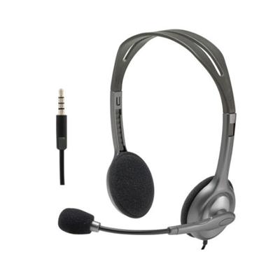 罗技（Logitech）立体声耳机H111（黑色）